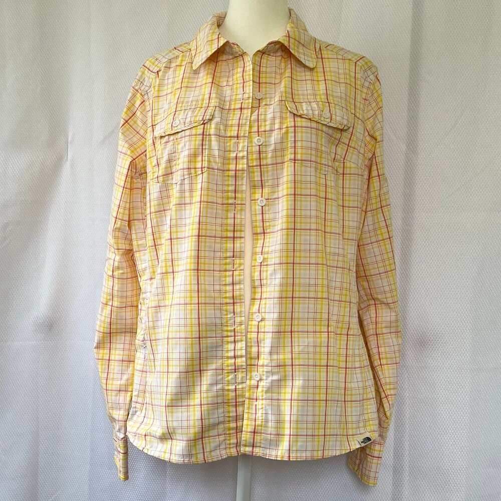 The North Face Women's Yellow-Plaid Pocket Windbreaker